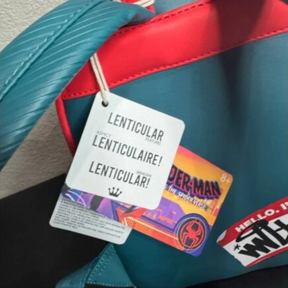 ❤▪️Loungefly▪️ Spiderman Spider Verse Lenticular Mini Backpack Bag  Spider Man